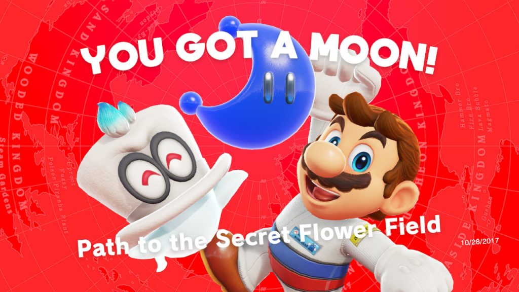 super mario odyssey - Wooded Kingdom - Moons over the ? in the