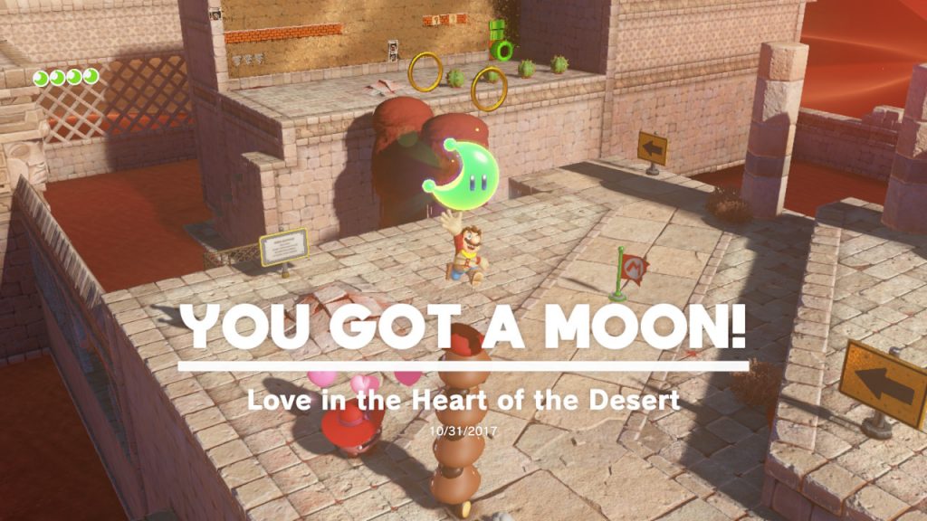Sand Kingdom high platform Moon 76 - Super Mario Odyssey Moon On The  Eastern Pillar 